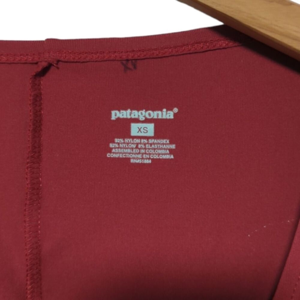 Patagonia Wrap It Up Burgundy Faux Wrap Dress Size XS - Picture 5 of 5